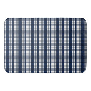 Dallas Sports Fan Navy Blue Silver Pset Striped Badmat