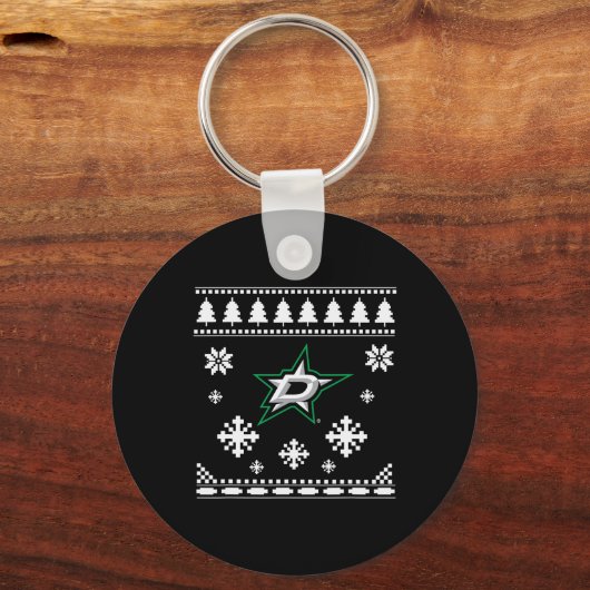 Dallas Stars Ugly Christmas Sweater Holidaze Sleutelhanger (Voorkant)