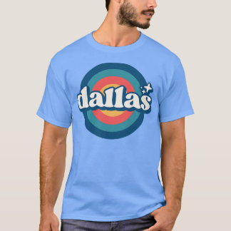 Dallas Sunset Seal Retro City Embleem voor D T-shirt