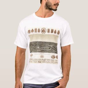 Dallas-Texas-1892 Antiek Pictorial Map T-shirt