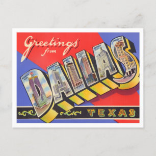 Dallas, Texas  Big Letters Briefkaart