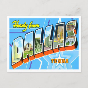Dallas, Texas  Big Letters Briefkaart