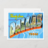Dallas, Texas  Big Letters Briefkaart (Voorkant / Achterkant)