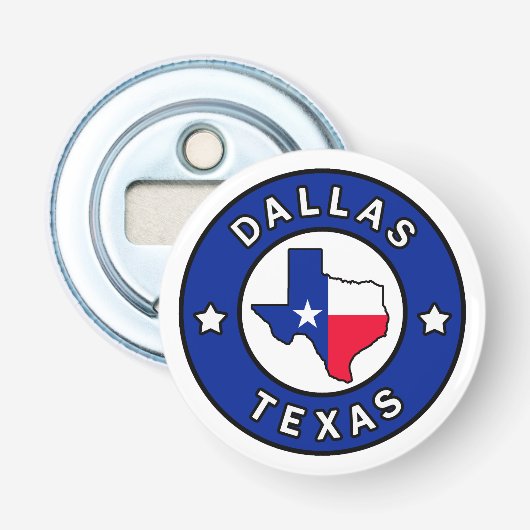 Dallas Texas Button Flesopener (Voorkant)