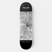 Dallas, Texas City Map Skateboard (Recto)