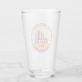 Dallas Texas City Skyline Emblem Glas (Achterkant)