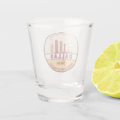 Dallas Texas City Skyline Emblem Shot Glas (Achterkant)