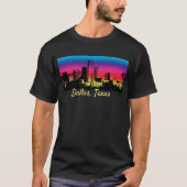 Dallas Texas City Skyline T-shirt (Voorkant)