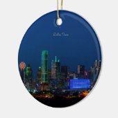 Dallas, Texas cityscape-foto, Keramisch Ornament (Links)