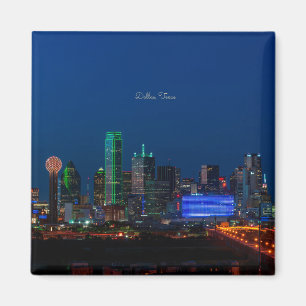 Dallas, Texas cityscape-foto, Magneet