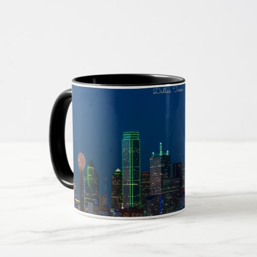 Dallas, Texas cityscape-foto, Mok (Voorkant links)