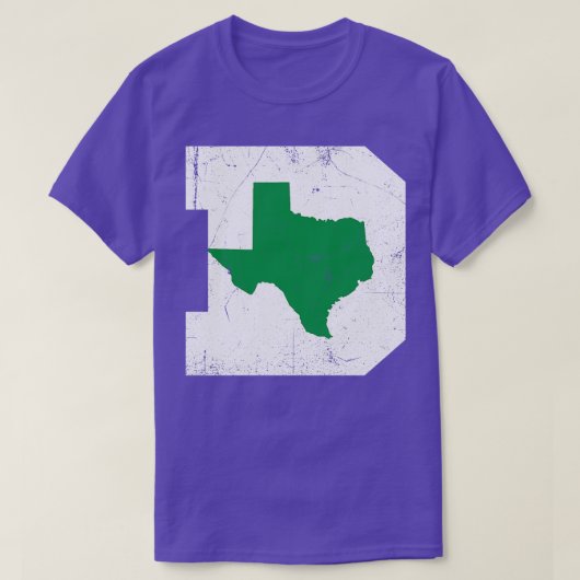 Dallas Texas D basketbal blauw T-shirt (Design voorkant)