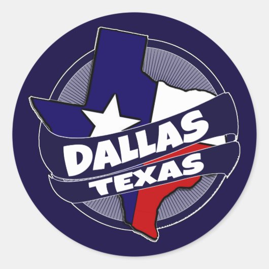 Dallas Texas drapeaux autocollants (Devant)