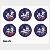 Dallas Texas drapeaux autocollants (Feuille)