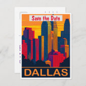 Dallas, Texas, Enregistrer la date, carte postale  (Devant / Derrière)