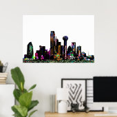 Dallas, Texas, graffiti Poster (Thuiskantoor)