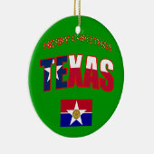 Dallas Texas kerstversiering Keramisch Ornament (Rechts)