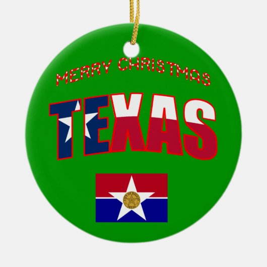 Dallas Texas kerstversiering Keramisch Ornament (Voorkant)
