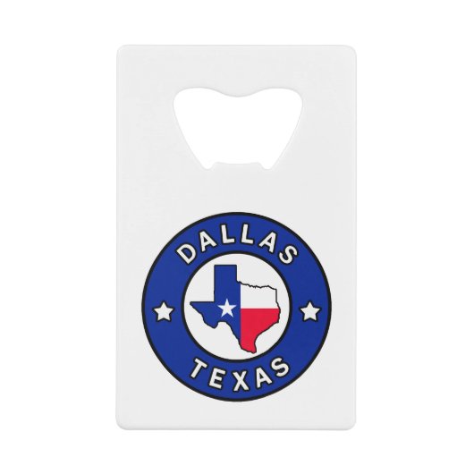 Dallas Texas Kredietkaart Flessenopener (Voorkant)