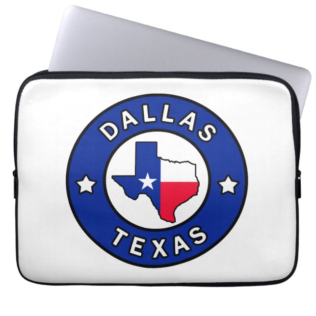 Dallas Texas Laptop Sleeve (Voorkant)