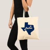 Dallas, Texas Lone Star State Map Cute DFW Texan Tote Bag (Voorkant (product))