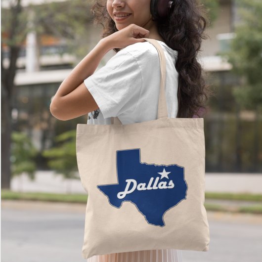 Dallas, Texas Lone Star State Map Cute DFW Texan Tote Bag