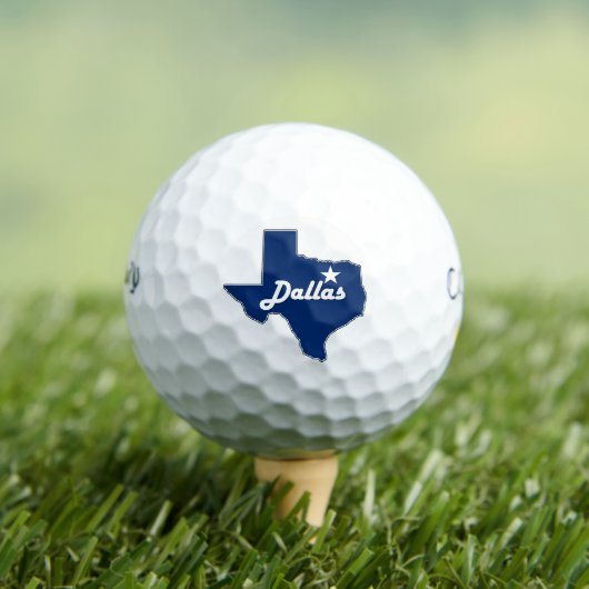 Dallas Texas Lone Star State Map Proud Texan Golfballen (Insitu Shirt)