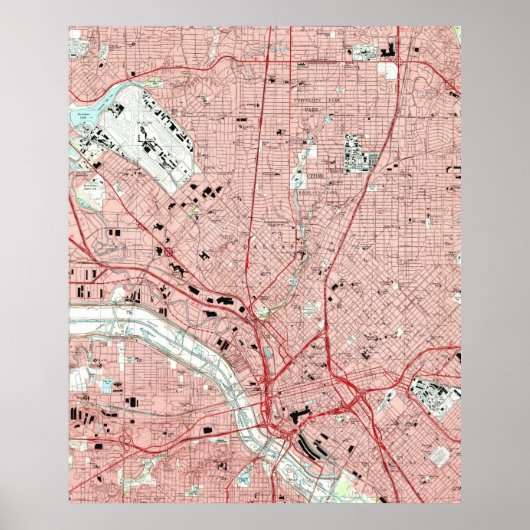 Dallas Texas Map (1995) Poster (Voorkant)