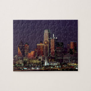 Dallas, Texas night skyline Legpuzzel