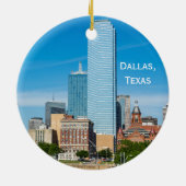 Dallas, Texas Outline en Bluebonnets Ornament (Achterkant)