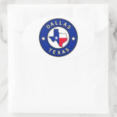 Dallas Texas Ovale Sticker (Tas)