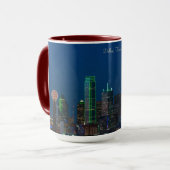Dallas, Texas, photo de paysage urbain, Mug (Devant gauche)