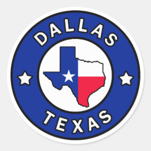Dallas Texas Ronde Sticker