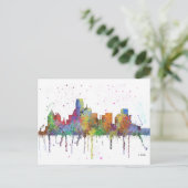 DALLAS, TEXAS SKYLINE BRIEFKAART (Staand voorkant)