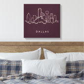 Dallas Texas Skyline Canvas Afdruk (Insitu (Slaapkamer))