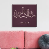 Dallas Texas Skyline Canvas Afdruk (Insitu (Woonkamer))
