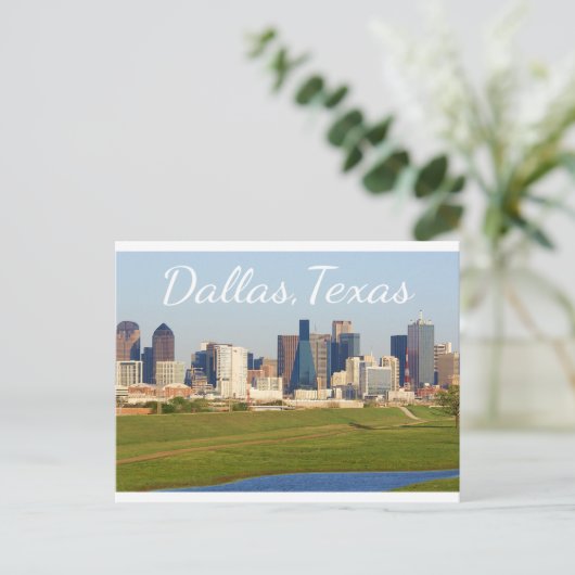Dallas, Texas Skyline, Carte postale des États-Uni (Debout devant)