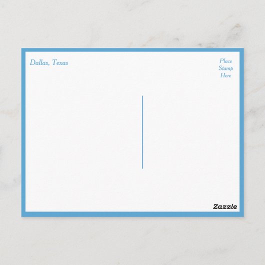Dallas, Texas Skyline, Carte postale des États-Uni (Dos)