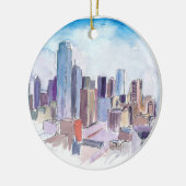 Dallas Texas Skyline Keramisch Ornament (Links)