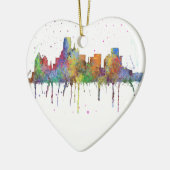 DALLAS, TEXAS SKYLINE KERAMISCH ORNAMENT (Links)