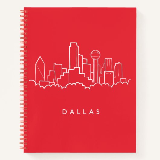 Dallas Texas Skyline Notitieboek (Voorkant)