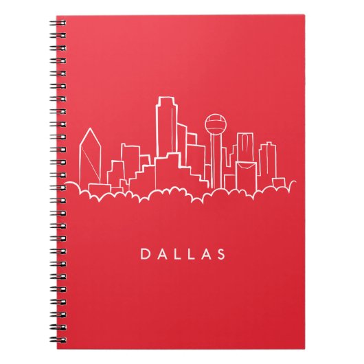 Dallas Texas Skyline Notitieboek (Voorkant)