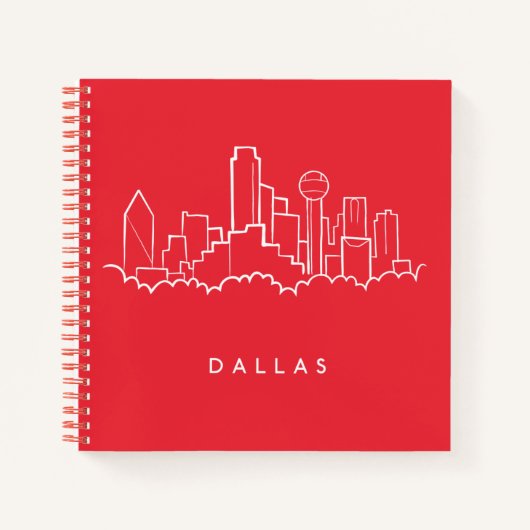 Dallas Texas Skyline Notitieboek (Voorkant)