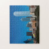 Dallas Texas skyline op zonsondergang Legpuzzel (Verticaal)