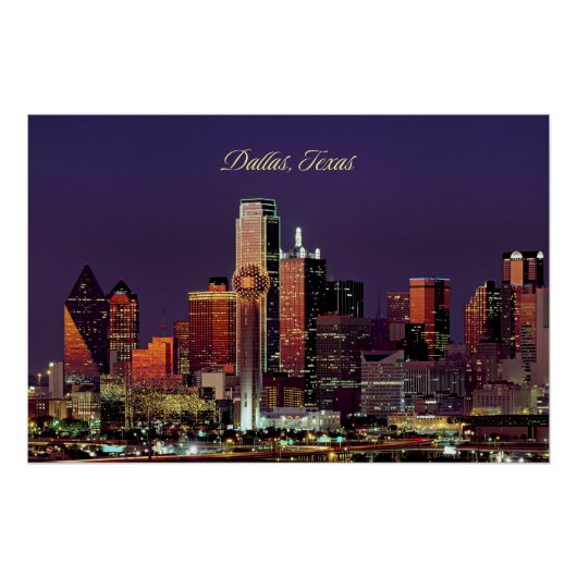 Dallas, Texas skyline Perfect Poster (Voorkant)