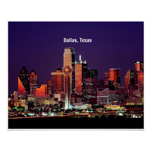 Dallas, Texas Skyline Perfect Poster (Voorkant)