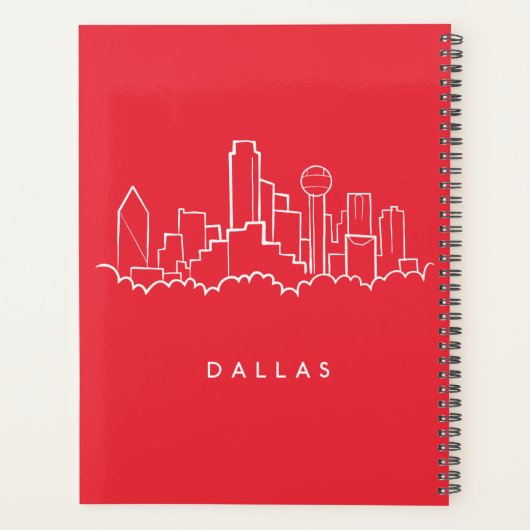 Dallas Texas Skyline Planner (Achterkant)