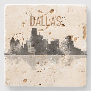 DALLAS, TEXAS SKYLINE STENEN ONDERZETTER