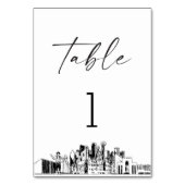 Dallas Texas Skyline tafelnummer 3.5x5 Kaart (Achterkant)