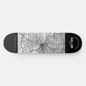 Dallas, Texas Stadsplattegrond Skateboard (Horizontaal)